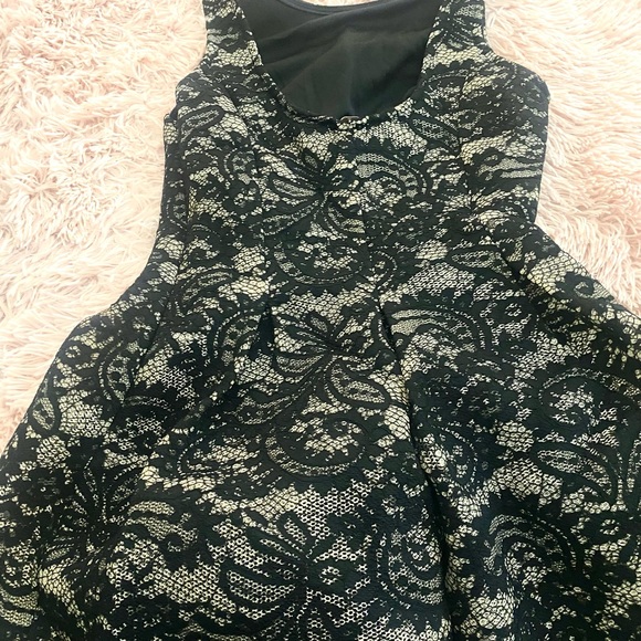 Black Lace Mini Dress - Picture 4 of 6